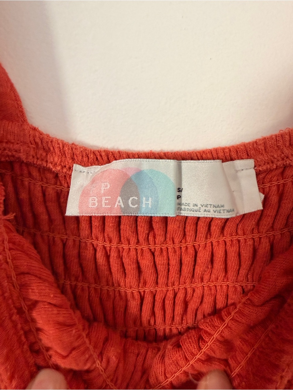 Free People Orange Smocked Wide-Strap Jumpsuit - Picture 2 of 2